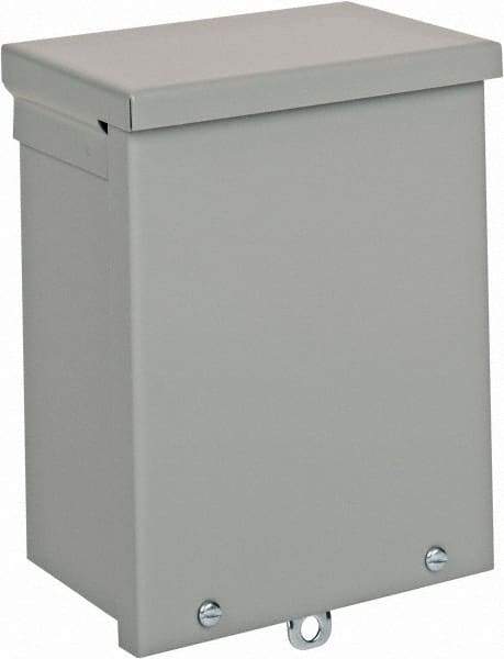 nVent Hoffman - Steel Junction Box Enclosure Screw Flat Cover - NEMA 3R, 6" Wide x 8" High x 4" Deep - Exact Tool & Supply