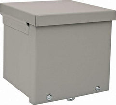 nVent Hoffman - Steel Junction Box Enclosure Screw Flat Cover - NEMA 3R, 6" Wide x 6" High x 6" Deep - Exact Tool & Supply