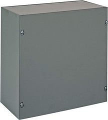 nVent Hoffman - Steel Junction Box Enclosure Screw Flat Cover - NEMA 1, 12" Wide x 12" High x 6" Deep - Exact Tool & Supply