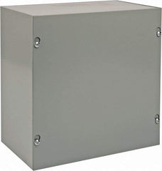 nVent Hoffman - Steel Junction Box Enclosure Screw Flat Cover - NEMA 1, 10" Wide x 10" High x 6" Deep - Exact Tool & Supply