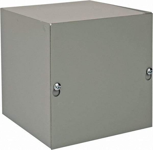 nVent Hoffman - Steel Junction Box Enclosure Screw Flat Cover - NEMA 1, 6" Wide x 6" High x 6" Deep - Exact Tool & Supply