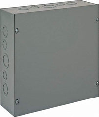 nVent Hoffman - Steel Junction Box Enclosure Screw Flat Cover - NEMA 1, 12" Wide x 12" High x 4" Deep - Exact Tool & Supply