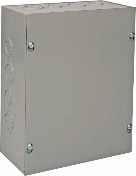 nVent Hoffman - Steel Junction Box Enclosure Screw Flat Cover - NEMA 1, 8" Wide x 10" High x 4" Deep - Exact Tool & Supply
