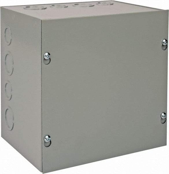 nVent Hoffman - Steel Junction Box Enclosure Screw Flat Cover - NEMA 1, 8" Wide x 8" High x 6" Deep - Exact Tool & Supply