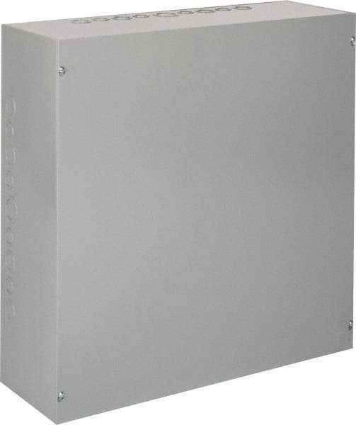 nVent Hoffman - Steel Junction Box Enclosure Screw Flat Cover - NEMA 1, 24" Wide x 24" High x 8" Deep - Exact Tool & Supply