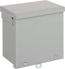 nVent Hoffman - Steel Junction Box Enclosure Screw Flat Cover - NEMA 3R, 6" Wide x 6" High x 4" Deep - Exact Tool & Supply