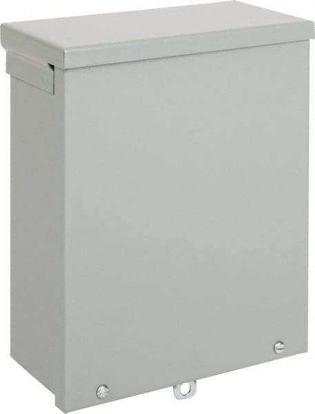 nVent Hoffman - Steel Junction Box Enclosure Screw Flat Cover - NEMA 3R, 8" Wide x 10" High x 4" Deep - Exact Tool & Supply