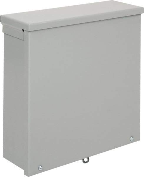 nVent Hoffman - Steel Junction Box Enclosure Screw Flat Cover - NEMA 3R, 12" Wide x 12" High x 4" Deep - Exact Tool & Supply