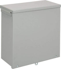 nVent Hoffman - Steel Junction Box Enclosure Screw Flat Cover - NEMA 3R, 12" Wide x 12" High x 6" Deep - Exact Tool & Supply