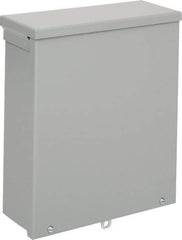 nVent Hoffman - Steel Junction Box Enclosure Screw Flat Cover - NEMA 3R, 10" Wide x 12" High x 4" Deep - Exact Tool & Supply