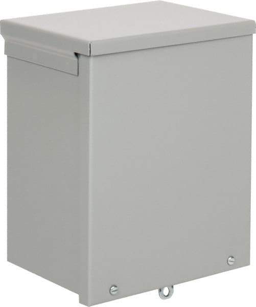 nVent Hoffman - Steel Junction Box Enclosure Screw Flat Cover - NEMA 3R, 8" Wide x 10" High x 6" Deep - Exact Tool & Supply