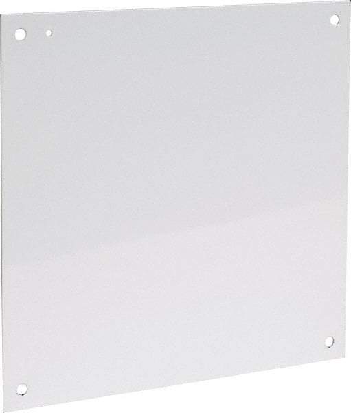 nVent Hoffman - 17" OAW x 17" OAH Powder Coat Finish Electrical Enclosure Nonperforated Panel - 20" x 20" Box, 12 Gauge Steel, Use with A202006LP/A202008LP/A202010LP/A20H20ALP/A20H20BLP/A20H20BLP3PT - Exact Tool & Supply