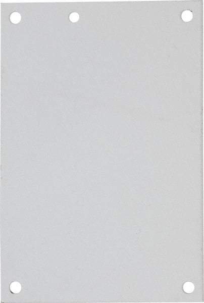 nVent Hoffman - 4-1/4" OAW x 6-1/4" OAH Powder Coat Finish Electrical Enclosure Nonperforated Panel - 8" x 6" Box, 14 Gauge Steel, Use with A8N64/A8N66/A8R64HCR - Exact Tool & Supply