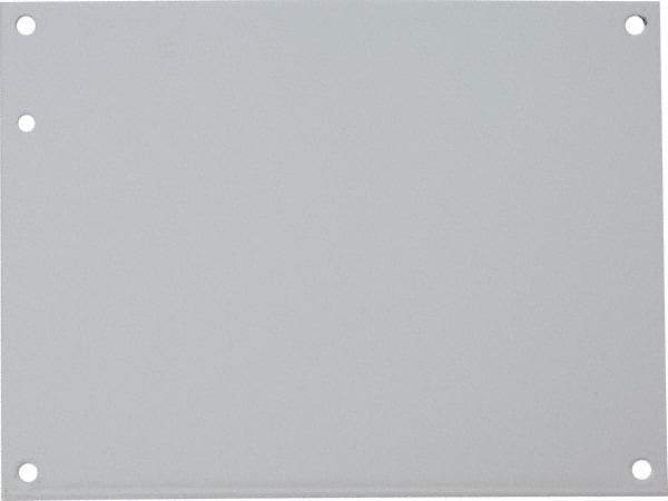 nVent Hoffman - 6-1/4" OAW x 8-1/4" OAH Powder Coat Finish Electrical Enclosure Nonperforated Panel - 10" x 8" Box, 14 Gauge Steel, Use with A10N84/A10N86/A10R86HCR - Exact Tool & Supply