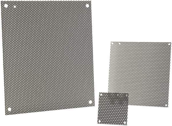 nVent Hoffman - 8-1/4" OAW x 10-1/4" OAH Powder Coat Finish Electrical Enclosure Nonperforated Panel - 12" x 10" Box, 14 Gauge Steel, Use with A12N104/A12N106/A12R106HCR - Exact Tool & Supply