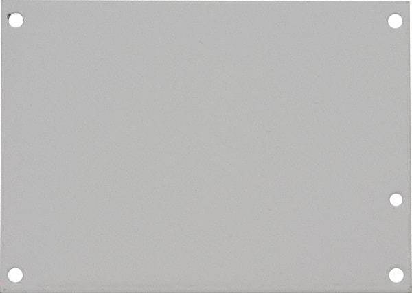 nVent Hoffman - 4-7/8" OAW x 6-7/8" OAH Powder Coat Finish Electrical Enclosure Junction Box Panel - 8" x 6" Box, 14 Gauge Steel, Use with A864CHSCFG/A864PHC/A864PHCW - Exact Tool & Supply