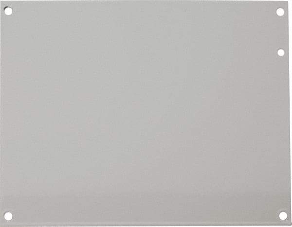 nVent Hoffman - 6-7/8" OAW x 8-7/8" OAH Powder Coat Finish Electrical Enclosure Junction Box Panel - 10" x 8" Box, 14 Gauge Steel, Use with A1084PHC/A1084PHCW/A1287JFGR - Exact Tool & Supply