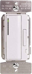 Cooper Wiring Devices - 1 Pole, 120 VAC, 60 Hz, 600 Watt, Residential Grade, Push On and Off, Wall and Dimmer Light Switch - 1.8 Inch Wide, Fluorescent, Halogen, Incandescent - Exact Tool & Supply