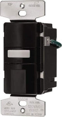 Cooper Wiring Devices - 1,000 Square Ft. Coverage, Infrared Vacancy Sensor Wall Switch - 1,000 at 120 V Incandescent, 1,000 at 120 V Fluorescent, 120 VAC, Black - Exact Tool & Supply