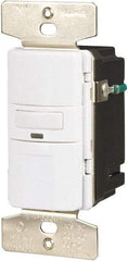 Cooper Wiring Devices - 1,000 Square Ft. Coverage, Infrared Occupancy Sensor Wall Switch - 1,000 at 120 V Incandescent, 1,000 at 120 V Fluorescent, 120 VAC, White - Exact Tool & Supply