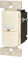 Cooper Wiring Devices - 1,000 Square Ft. Coverage, Infrared Occupancy Sensor Wall Switch - 1,000 at 120 V Incandescent, 1,000 at 120 V Fluorescent, 120 VAC, Light Almond - Exact Tool & Supply