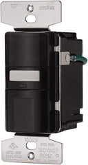 Cooper Wiring Devices - 1,000 Square Ft. Coverage, Infrared Occupancy Sensor Wall Switch - 1,000 at 120 V Incandescent, 1,000 at 120 V Fluorescent, 120 VAC, Black - Exact Tool & Supply