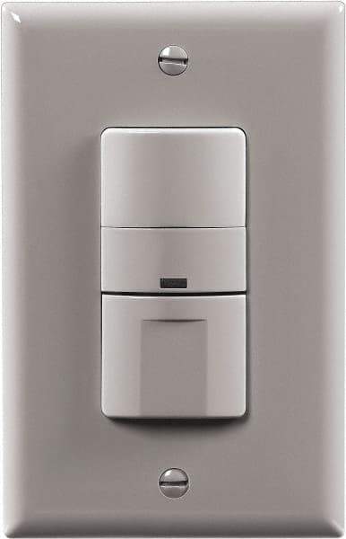 Cooper Wiring Devices - 450 Square Ft. Coverage, Infrared Vacancy Sensor Wall Switch - 600 at 120 V Incandescent, 600 at 120 V Fluorescent, 120 VAC, Almond - Exact Tool & Supply