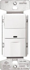 Cooper Wiring Devices - 450 Square Ft. Coverage, Infrared Occupancy Sensor Wall Switch - 600 at 120 V Incandescent, 600 at 120 V Fluorescent, 120 VAC, White - Exact Tool & Supply