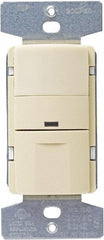 Cooper Wiring Devices - 450 Square Ft. Coverage, Infrared Occupancy Sensor Wall Switch - 600 at 120 V Incandescent, 600 at 120 V Fluorescent, 120 VAC, Ivory - Exact Tool & Supply
