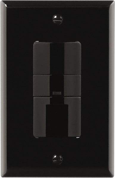 Cooper Wiring Devices - 450 Square Ft. Coverage, Infrared Occupancy Sensor Wall Switch - 600 at 120 V Incandescent, 600 at 120 V Fluorescent, 120 VAC, Black - Exact Tool & Supply