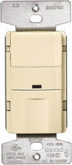 Cooper Wiring Devices - 450 Square Ft. Coverage, Infrared Occupancy Sensor Wall Switch - 600 at 120 V Incandescent, 600 at 120 V Fluorescent, 120 VAC, Almond - Exact Tool & Supply