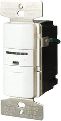Cooper Wiring Devices - 1,000 Square Ft. Coverage, Infrared Occupancy Sensor Wall Switch - 600 at 120 V Incandescent, 600 at 120 V Fluorescent, 120 VAC, White - Exact Tool & Supply