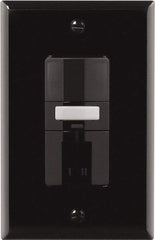 Cooper Wiring Devices - 1,000 Square Ft. Coverage, Infrared Vacancy Sensor Dual Switch - 1,000 at 120 V Incandescent, 1,000 at 120 V Fluorescent, 120 VAC, Black - Exact Tool & Supply