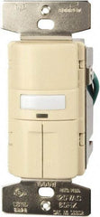 Cooper Wiring Devices - 1,000 Square Ft. Coverage, Infrared Vacancy Sensor Dual Switch - 1,000 at 120 V Incandescent, 1,000 at 120 V Fluorescent, 120 VAC, Almond - Exact Tool & Supply