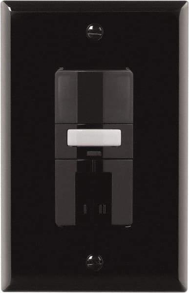 Cooper Wiring Devices - 1,000 Square Ft. Coverage, Infrared Occupancy Sensor Dual Switch - 1,000 at 120 V Incandescent, 1,000 at 120 V Fluorescent, 120 VAC, Black - Exact Tool & Supply