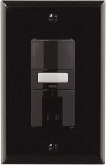 Cooper Wiring Devices - 1,000 Square Ft. Coverage, Infrared Occupancy Sensor Dual Switch - 1,000 at 120 V Incandescent, 1,000 at 120 V Fluorescent, 120 VAC, Black - Exact Tool & Supply