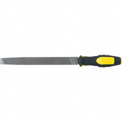 Stanley - 8" Long, Bastard Cut, Flat American-Pattern File - Single Cut, 2.9" Overall Thickness, Handle - Exact Tool & Supply