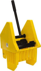 PRO-SOURCE - 32 Qt Plastic Wringer - 11-1/2" Long x 17" High x 12-1/2" Wide, Yellow, Steel Handle - Exact Tool & Supply
