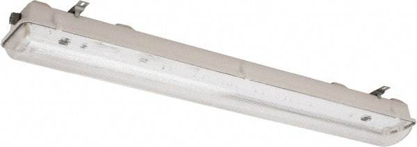 Cooper Lighting - 32 Watt, Fluorescent Hazardous Location Light Fixture - Corrosion, Dust, Heat, Moisture & Weather Resistant, Fiberglass Housing, 48" Long x 6-15/16" Wide x 4-7/8" High - Exact Tool & Supply