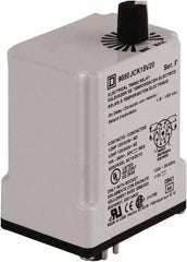 Square D - 8 Pin, 3 min Delay, DPDT Time Delay Relay - 10 Contact Amp, 110 VDC & 120 VAC - Exact Tool & Supply