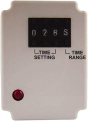 Square D - 8 Pin, 999 hr Delay, Multiple Range DPDT Time Delay Relay - 10 Contact Amp, 110 VDC & 120 VAC - Exact Tool & Supply