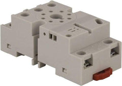 Square D - 8 Pins, 300 VAC, 5, 10 and 16 Amp, Octal Relay Socket - DIN Rail Mount, Panel Mount, 2 Tiers, Screw Clamp Terminal - Exact Tool & Supply