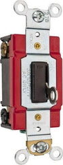Cooper Wiring Devices - 3 Pole, 120 to 277 VAC, 20 Amp, Specification Grade, Key Lock, Wall and Dimmer Light Switch - 1.31 Inch Wide - Exact Tool & Supply