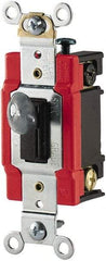 Cooper Wiring Devices - 1 Pole, 120 to 277 VAC, 20 Amp, Specification Grade, Key Lock, Wall and Dimmer Light Switch - 1.31 Inch Wide - Exact Tool & Supply