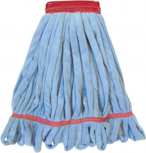 PRO-SOURCE - Blue Head Band, Large Microfiber Loop End Mop Head - Exact Tool & Supply