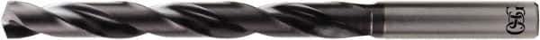 OSG - 7.4mm, 140° Point, Spiral Flute, Solid Carbide Taper Length Drill Bit - WD1 Finish, 76mm Flute Length, 116mm OAL, Series HP258 - Exact Tool & Supply