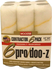 Wooster Brush - 3/8" Nap, 9" Wide Paint Roller - Medium Texture, Woven - Exact Tool & Supply