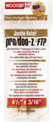 Wooster Brush - 3/16" Nap, 4-1/2" Wide Paint Mini Roller Covers - Smooth Texture, Woven - Exact Tool & Supply