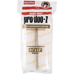 Wooster Brush - 1/2" Nap, 6-1/2" Wide Paint Mini Roller Covers - Semi-Rough Texture, Woven - Exact Tool & Supply