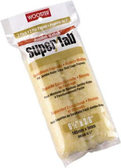 Wooster Brush - 3/8" Nap, 6-1/2" Wide Paint Mini Roller Covers - Medium Texture, Synthetic Knit - Exact Tool & Supply